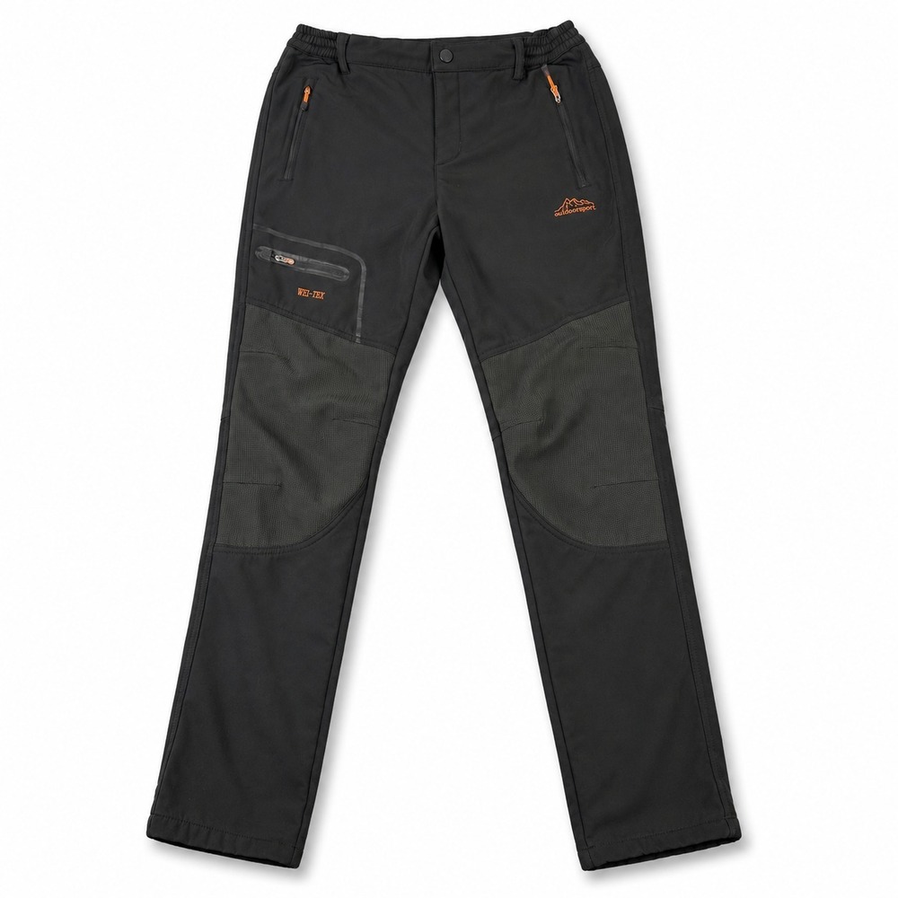 Outdoor Sport Wei-Tex Snow Pants Mens Medium Black Fleece Lined Gorpcore EUC‎